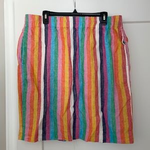 J Crew Pull-On Linen Skirt